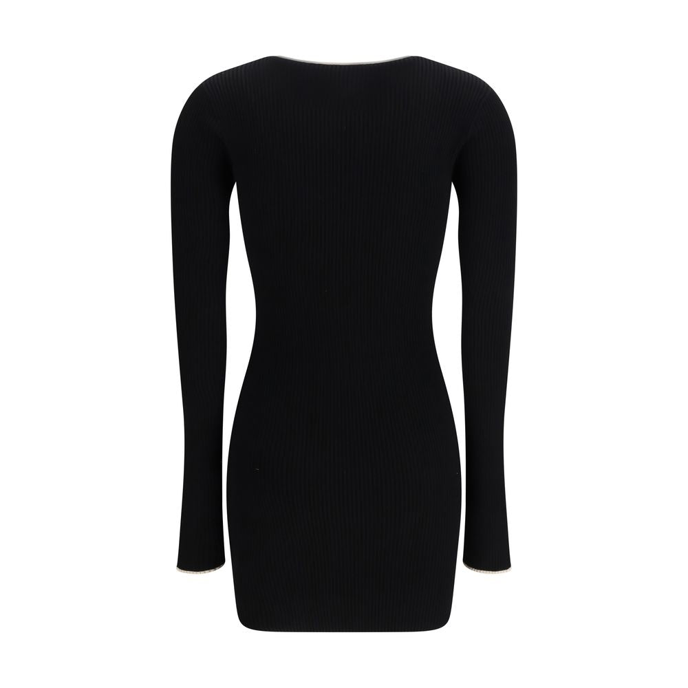 Black Viscose Casual Dress