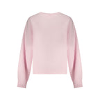 Pink Cotton Women Sweatshirt