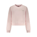 Pink Cotton Women Sweatshirt