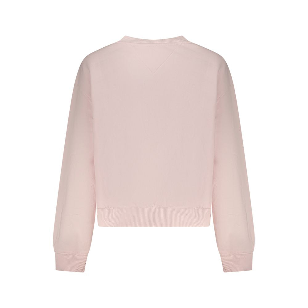 Pink Cotton Women Sweatshirt