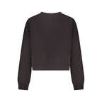 Black Cotton Women Sweatshirt