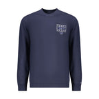 Blue Cotton Men Sweatshirt