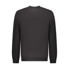 Black Cotton Men Sweatshirt