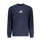 Blue Cotton Men Sweatshirt