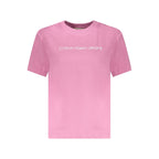 Pink Cotton Women T-Shirt