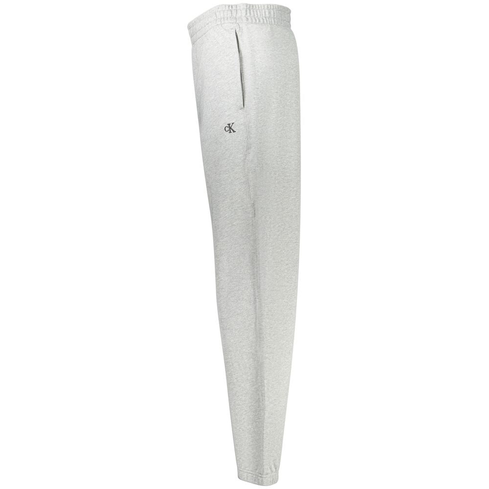 Grigio Cotton Men Sport Trouser