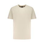 Beige Cotton Men T-Shirt
