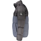 Blue Polyester Men's Jacket