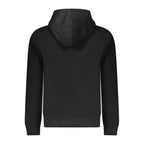 Black Cotton Men Sweatshirt Slim Fit Hooded