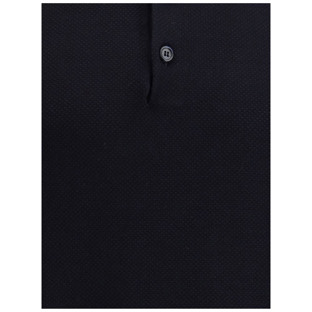 Black Cotton Polo Shirt