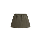 Bicolor Cotton Mini Skirt