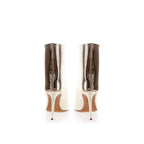 Multicolor Patent Leather Ankle Boots