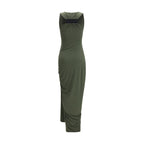 Bicolor Polyester Casual Dress