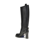 Black Calf Leather Bos Taurus High Heel Boots