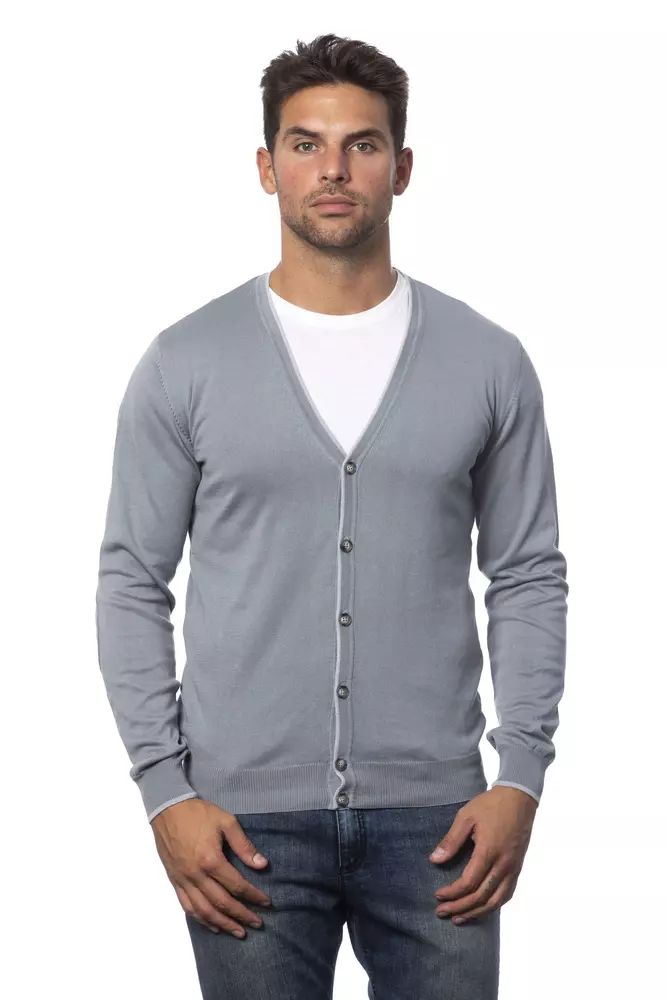 Gray Cotton Cardigan