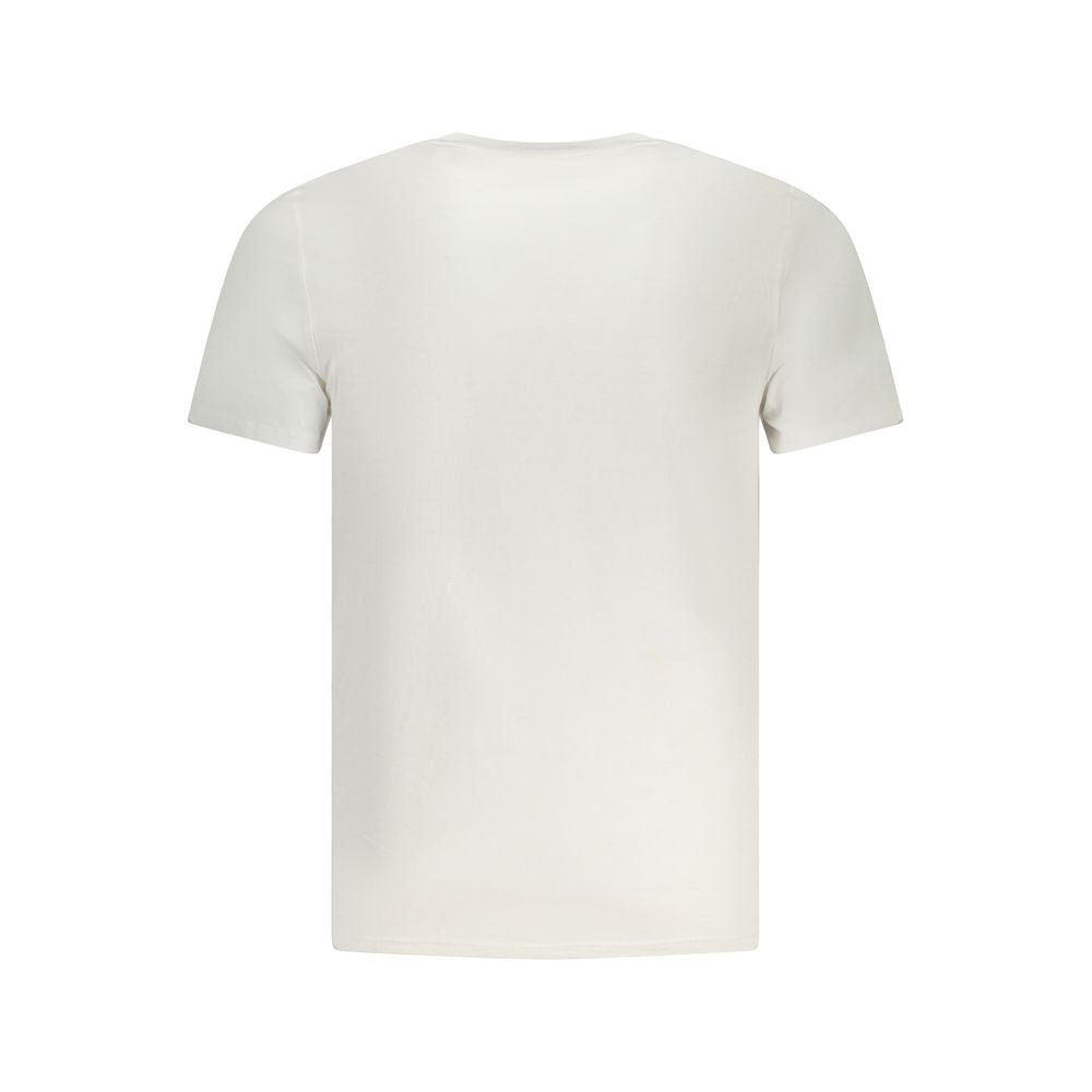 White Cotton Men T-Shirt