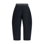 Black Cotton Athletic Pants