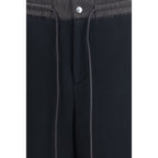 Black Cotton Athletic Pants