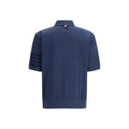 Blue Cotton Polo Shirt