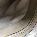 Gucci Aria Calfskin Web Large Attache Shoulder Bag Beige