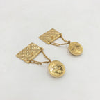 Bag Motif Clip-On Drop Earrings