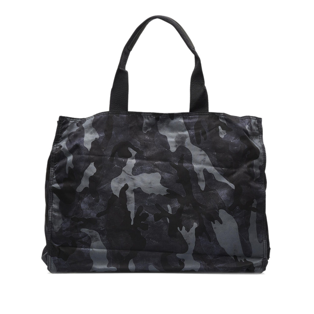 Black Camouflage Tessuto Nylon Tote Bag