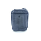 Black Leather Zippered Carrying Case