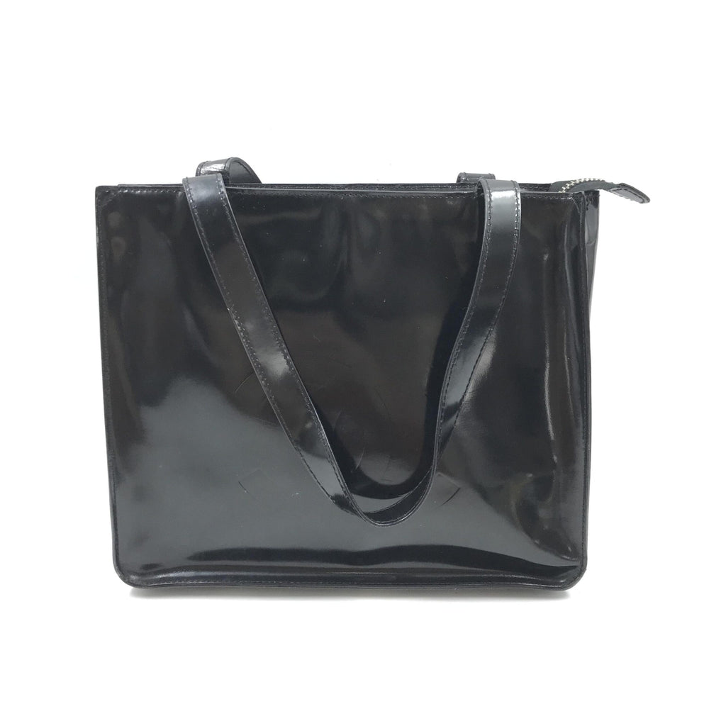 Black Patent Leather Tote