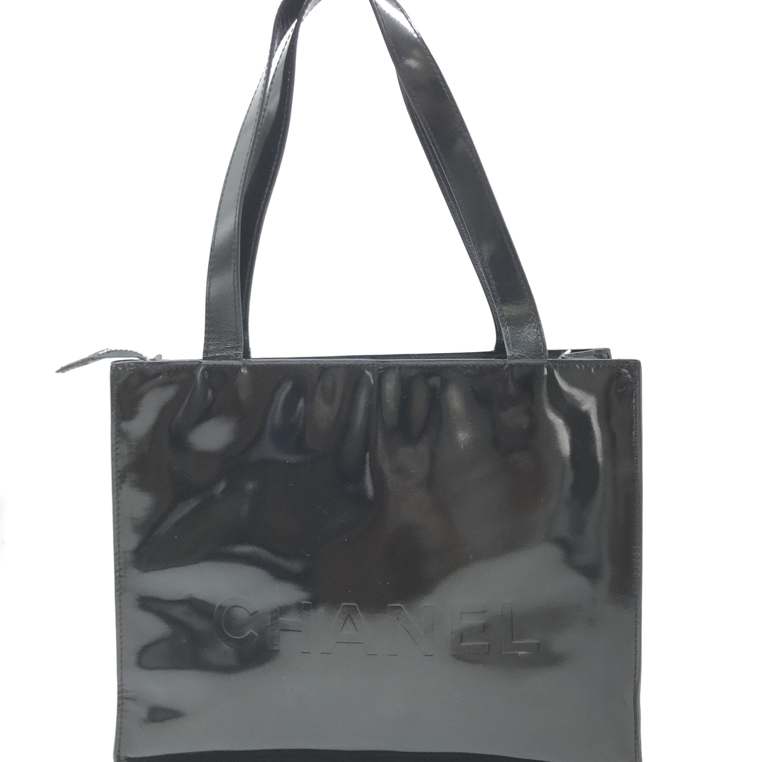 Black Patent Leather Tote