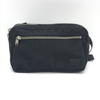 Black Waist Pouch With Zippered Compartments