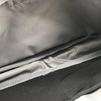 Black Waist Pouch With Zippered Compartments