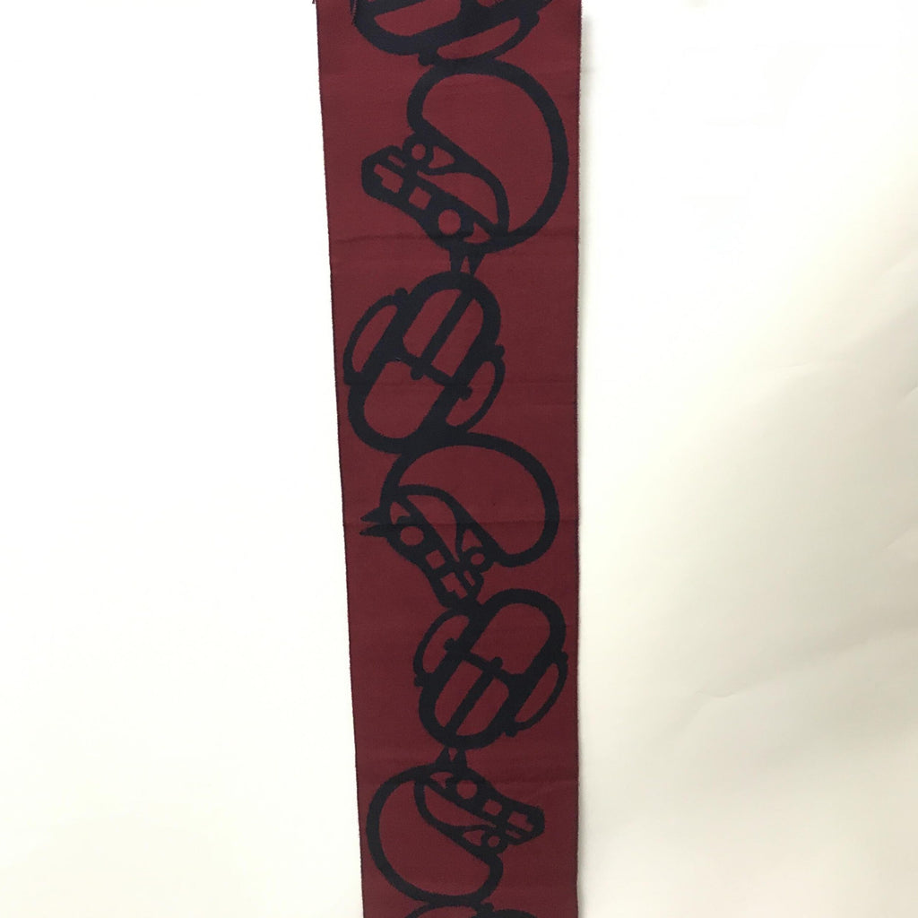 Cashmere Muffler In Burgundy Color