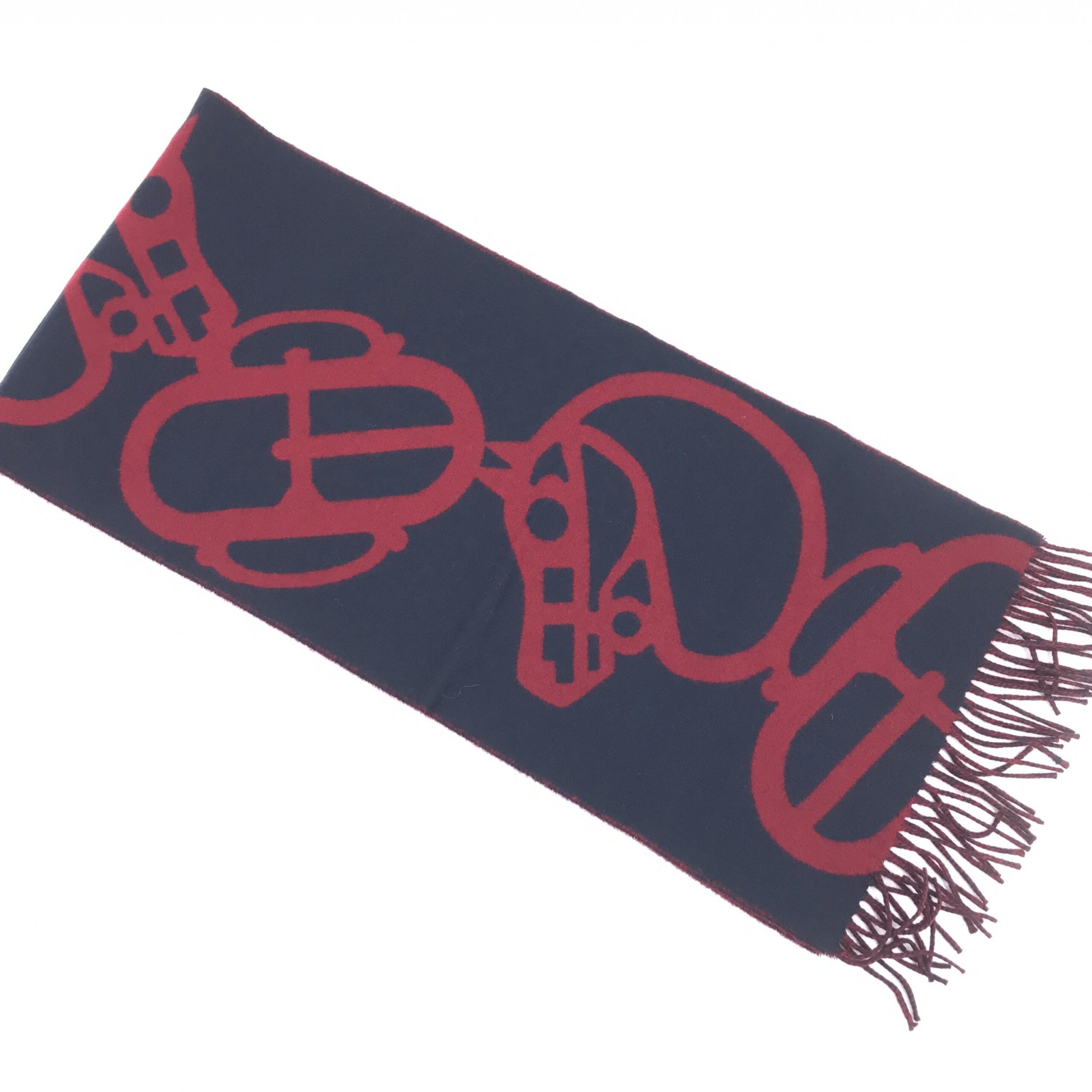 Cashmere Muffler In Burgundy Color