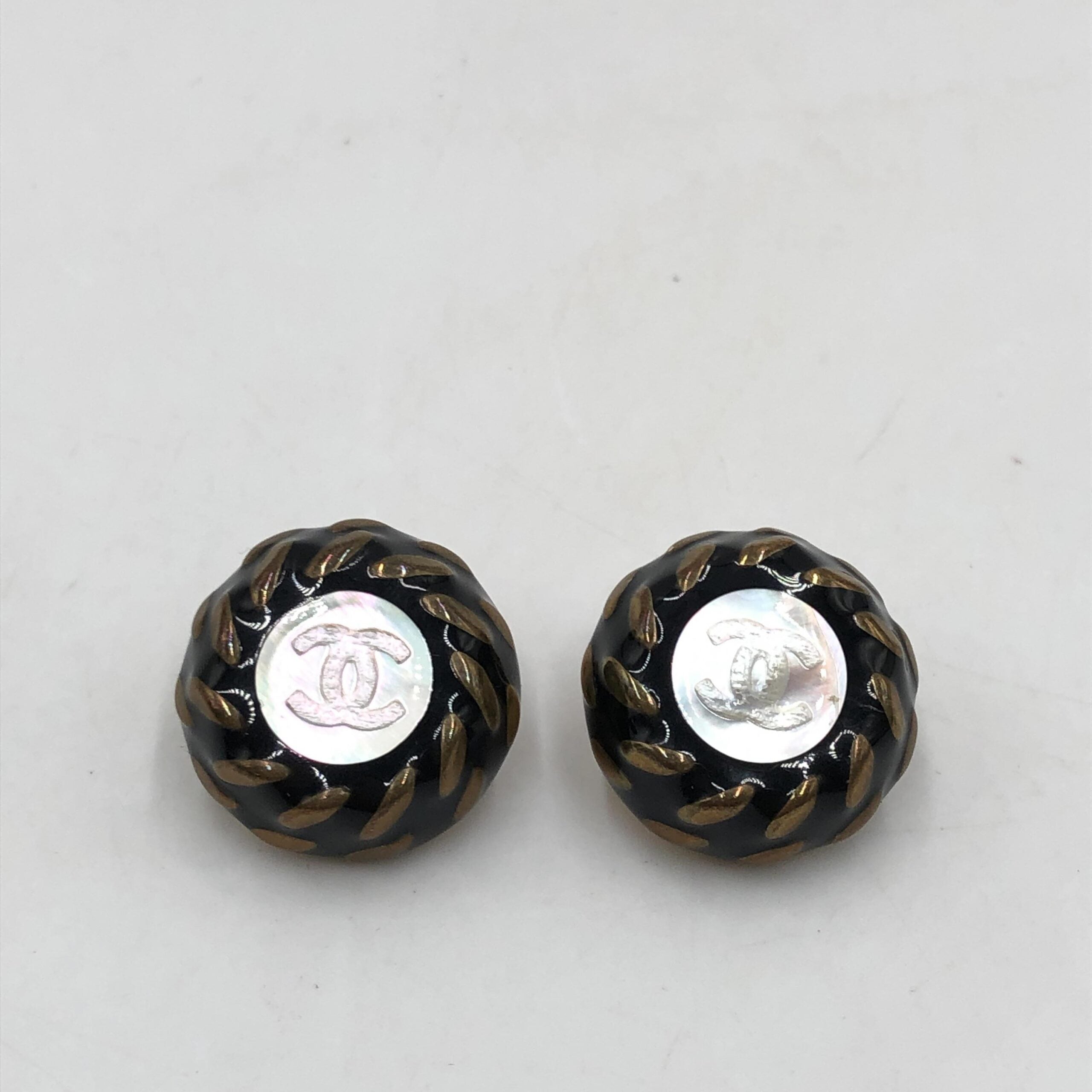 CC Button Clip-On Earrings