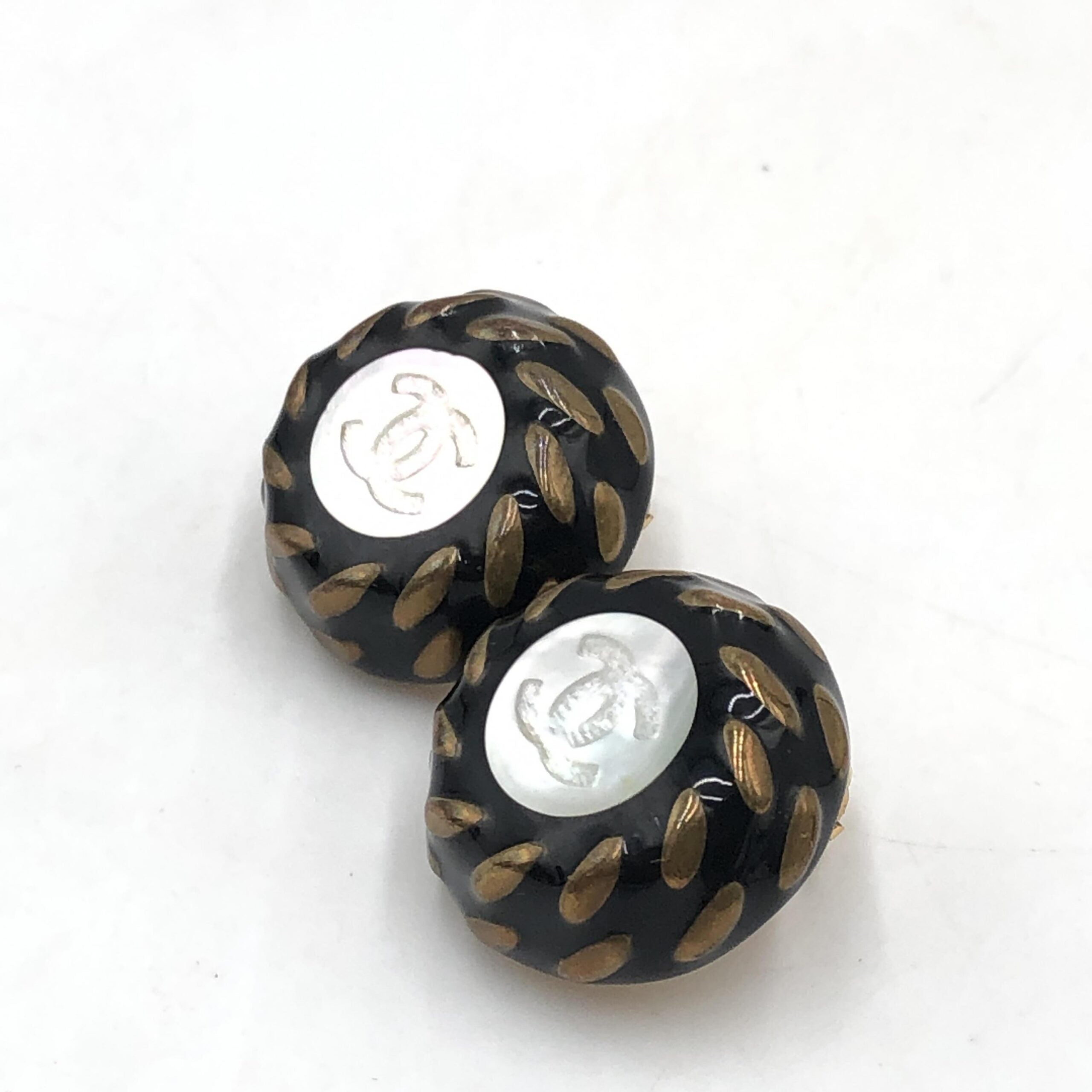 CC Button Clip-On Earrings