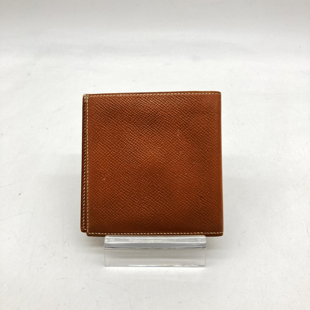 Compact Wallet In Brown Leather