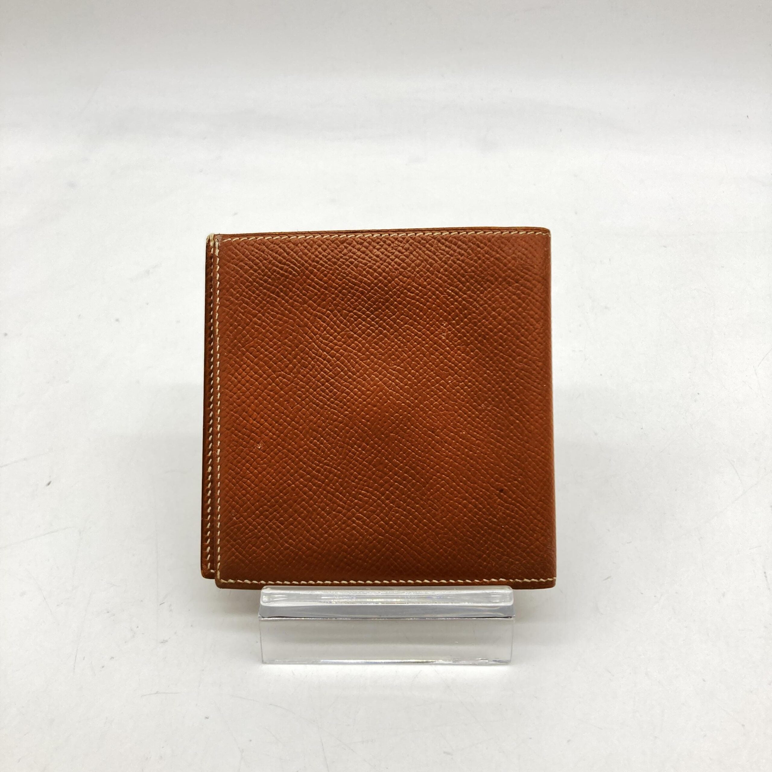 Compact Wallet In Brown Leather