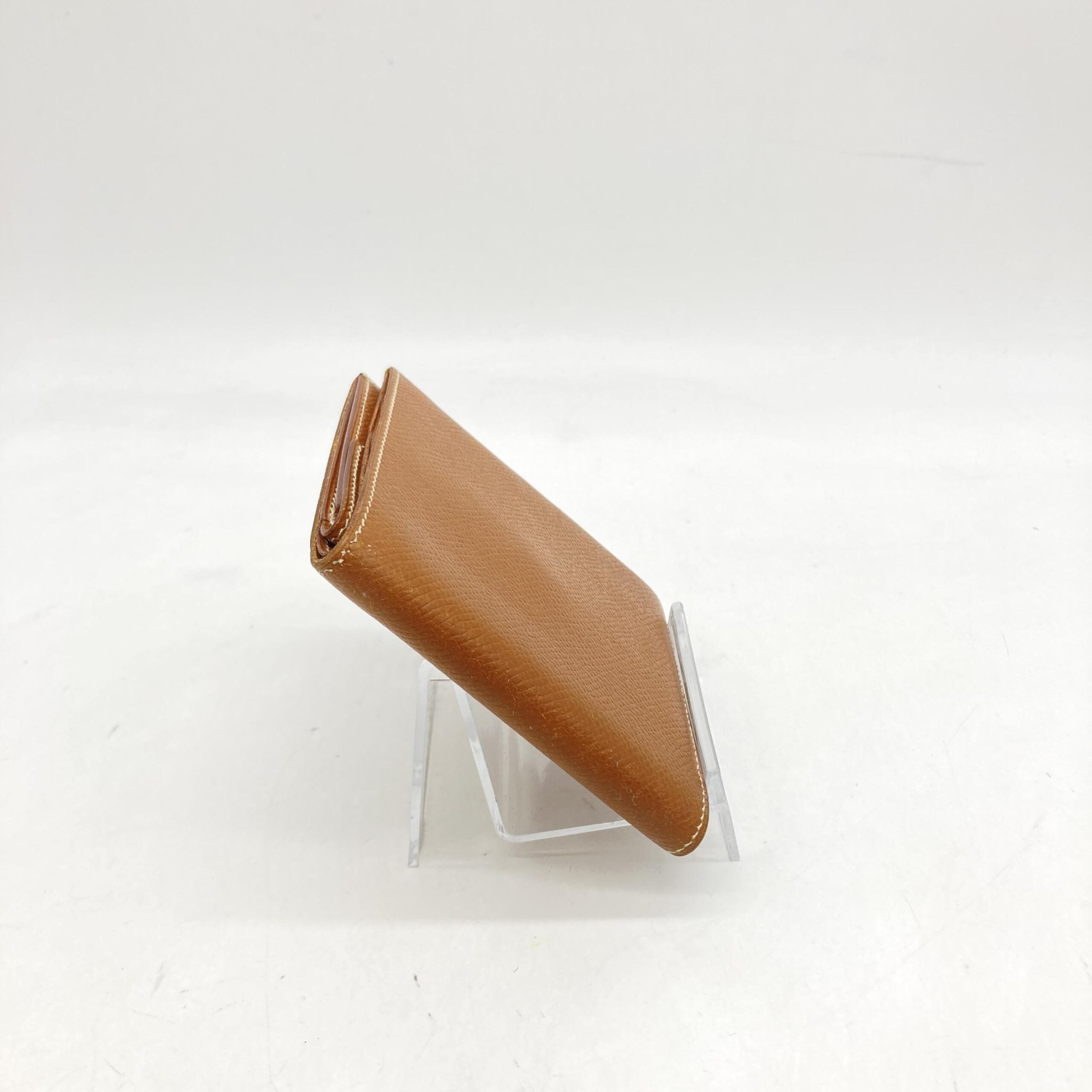 Compact Wallet In Brown Leather