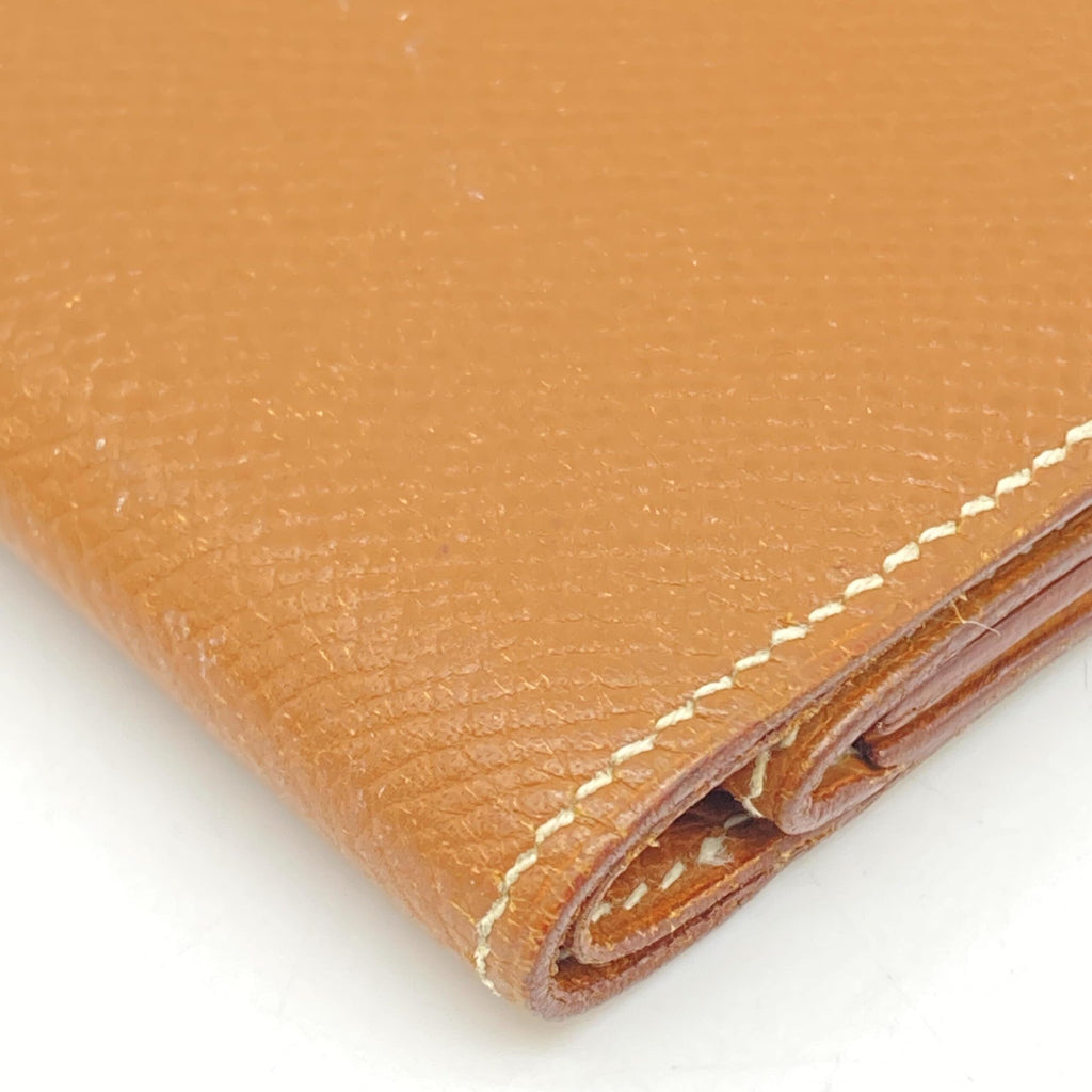 Compact Wallet In Brown Leather