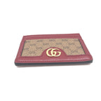 GG Supreme Card Case In Burgundy