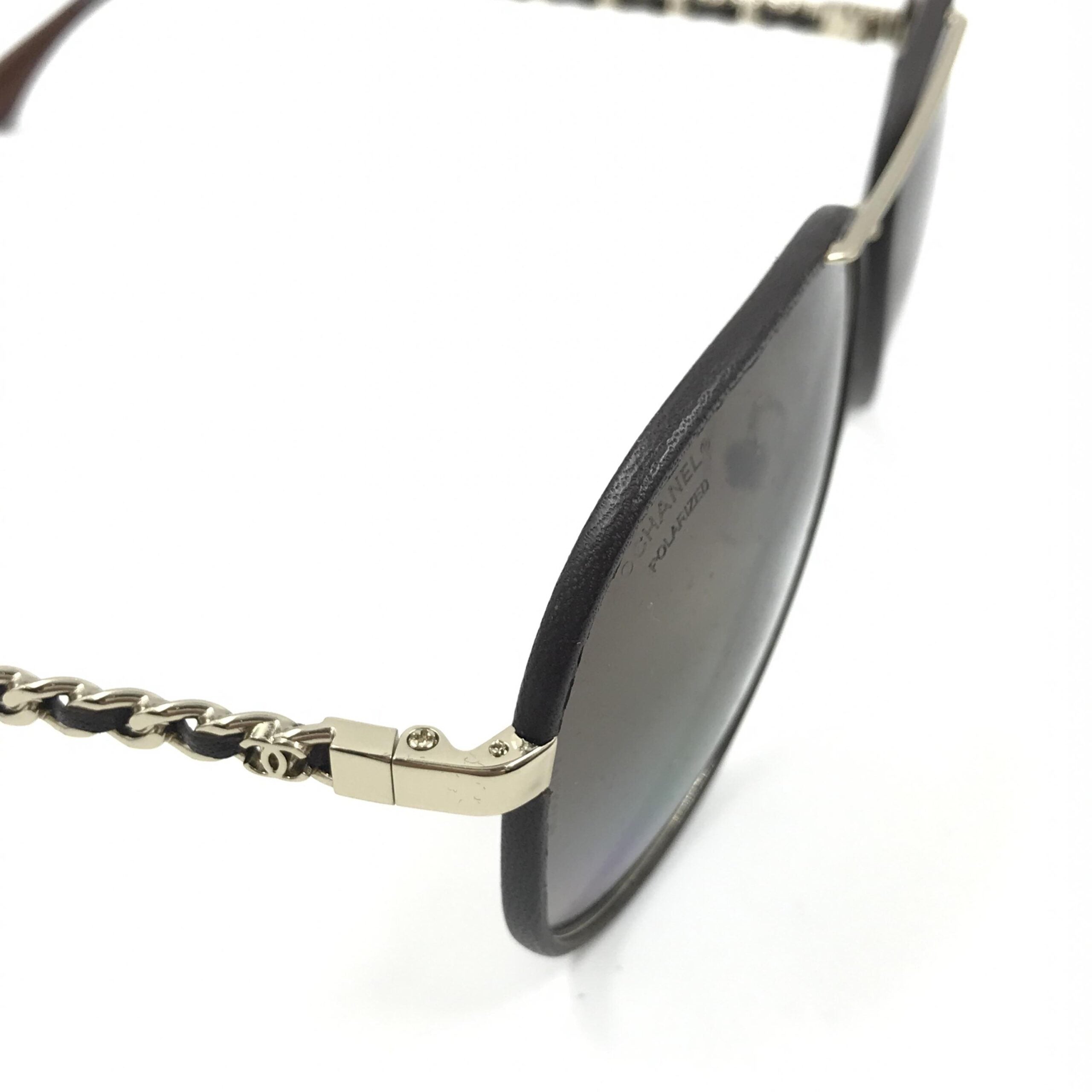 Gold And Black Polarized Aviator Sunglasses