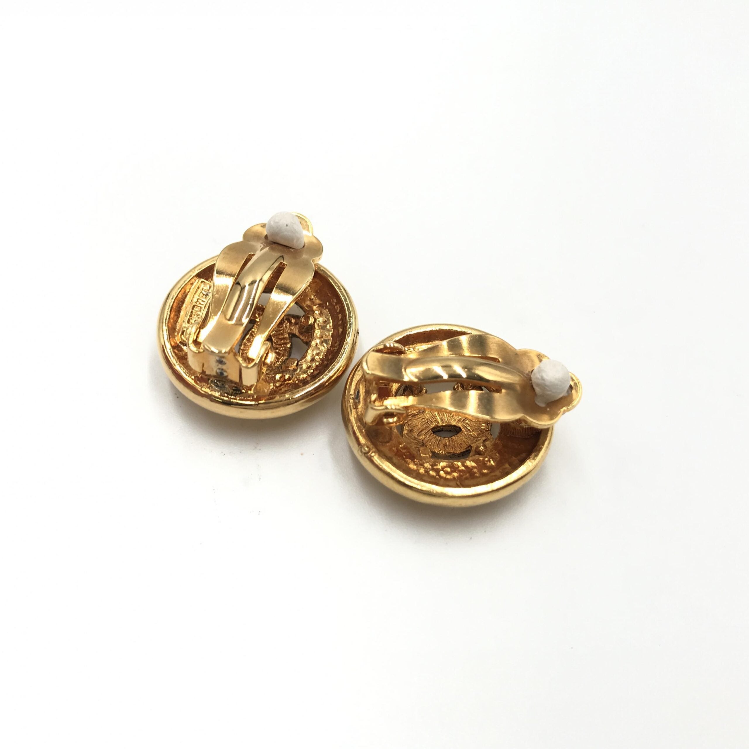 Gold Plated CC Clip-On Earrings
