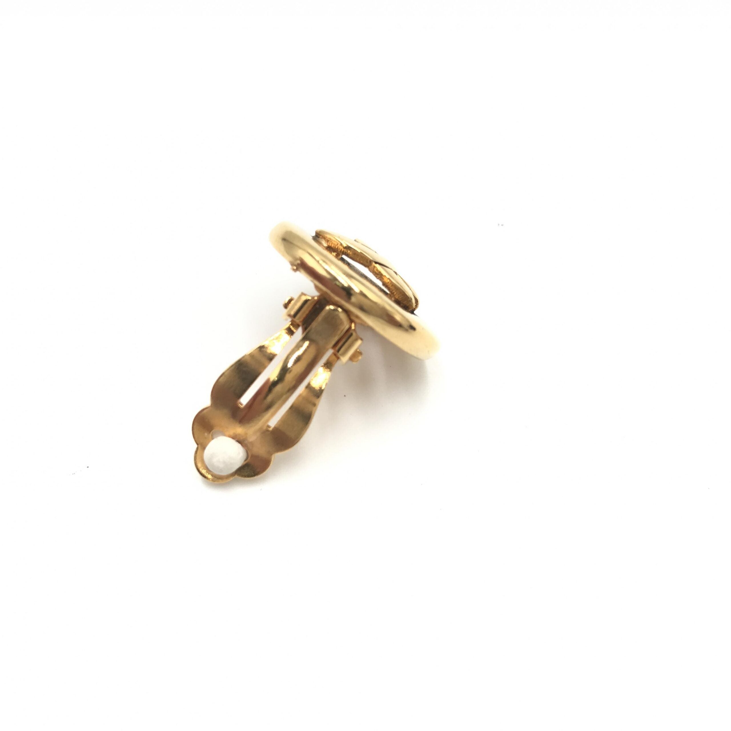 Gold Plated CC Clip-On Earrings