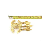 Gold Plated CC Logo Brooch