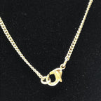 Gold Tone CC Circle Pendant Necklace