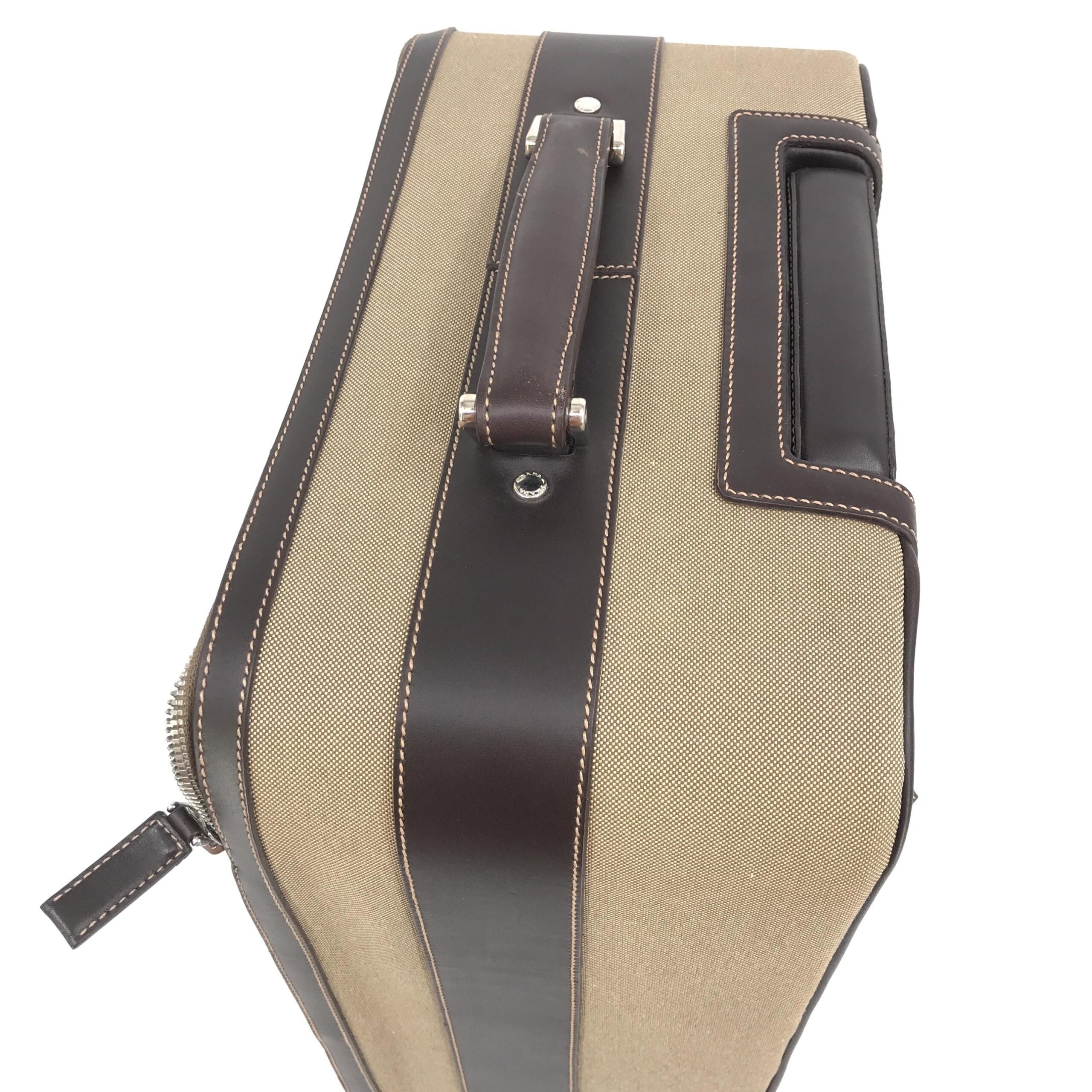 Jacquard Canvas Leather Suitcase