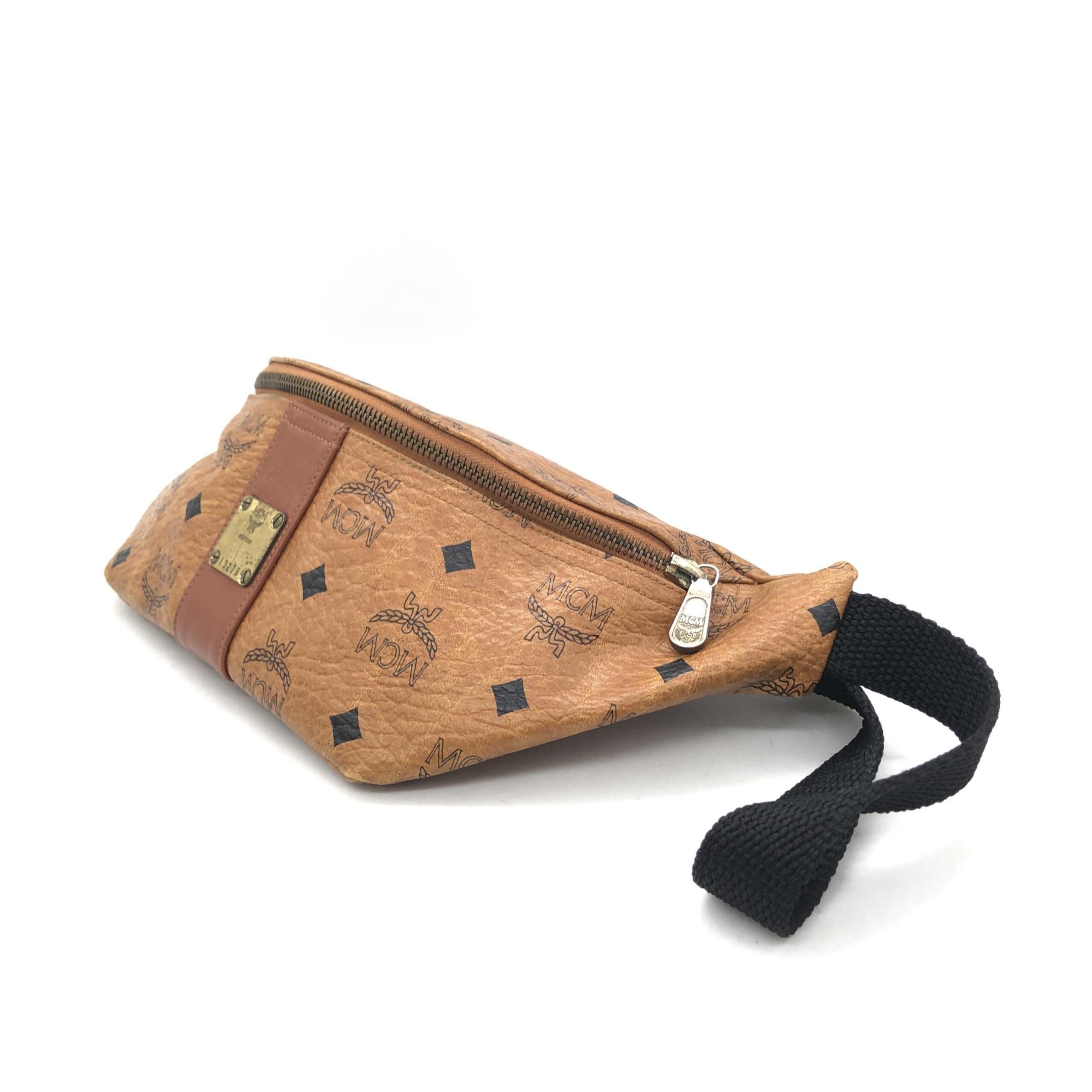 Leather Waist Bag With Logo Pattern