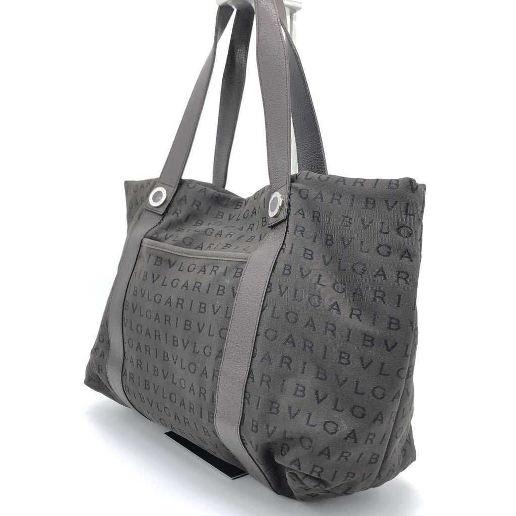 Logo Canvas Tote Bag With Pockets