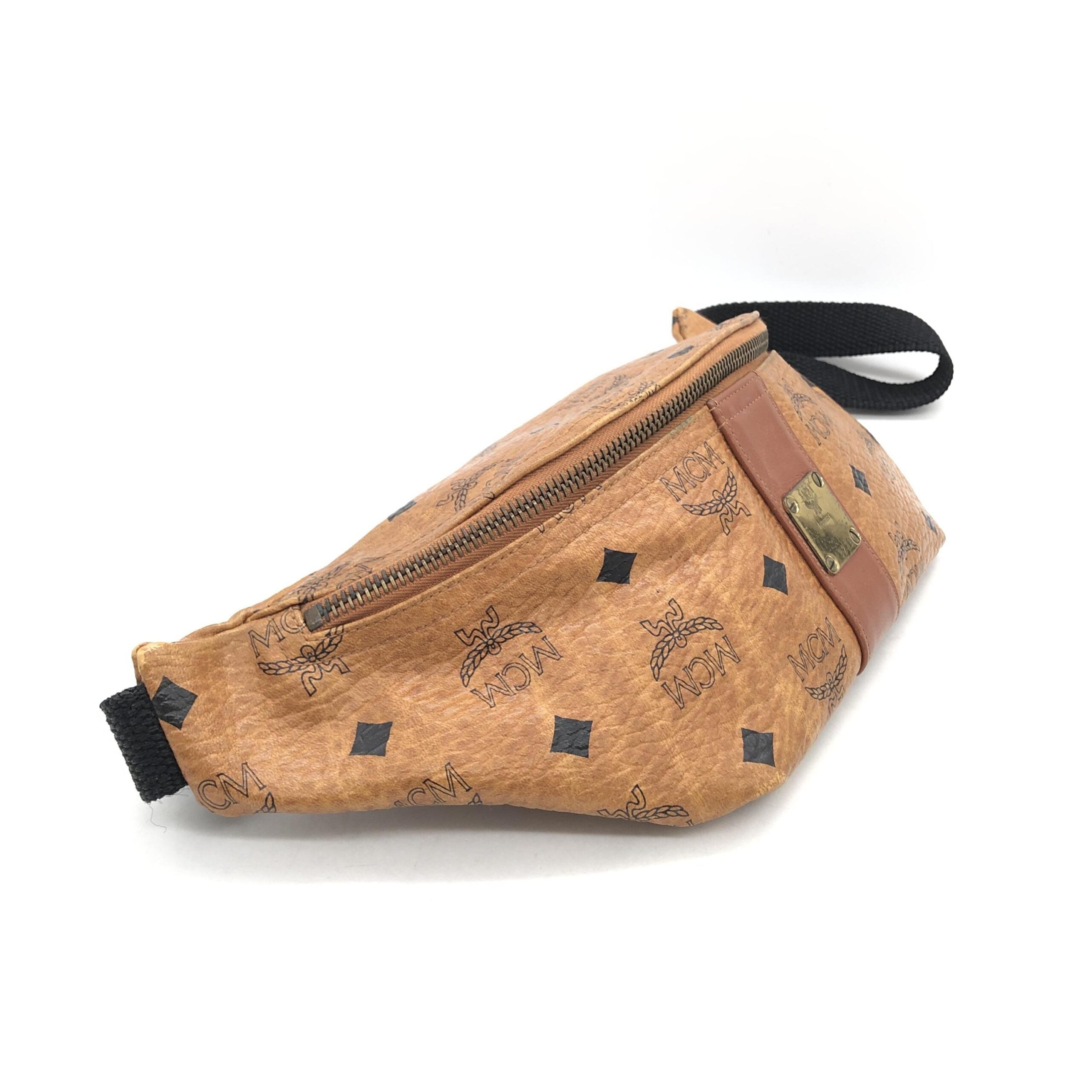 Leather Waist Bag With Logo Pattern