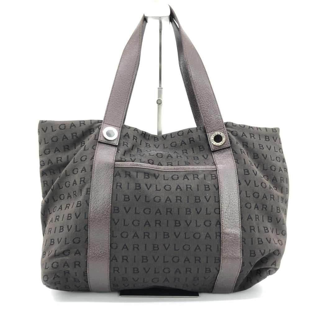 Logo Canvas Tote Bag With Pockets